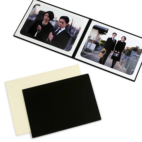 ポケット台紙 法事台紙（無地） 2Lサイズ（127×178mm） 2面ヨコ | 山田